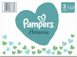 Pampers® Pampers Harmonie Luiers - Maat 3 (6-10kg) - 204 Luiers - Maandbox -Pampers Katoenen luiers Verkoopwinkel 1200x895