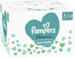 Pampers® Pampers Harmonie Luiers - Maat 1 (2-5kg) - 180 Luiers - Maandbox -Pampers Katoenen luiers Verkoopwinkel 1200x926