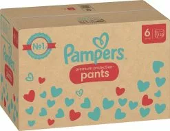 Pampers® Pampers Premium Protection Pants - Maat 6 (15kg+) - 132 Luierbroekjes - Maandbox -Pampers Katoenen luiers Verkoopwinkel 1200x927