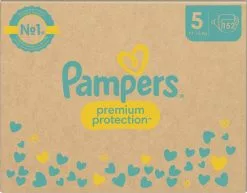 Pampers® Pampers Premium Protection - Maat 5 (11kg - 16kg) - 152 Luiers - Maandbox -Pampers Katoenen luiers Verkoopwinkel 1200x936