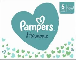 Pampers® Pampers Harmonie Luiers - Maat 5 (11-16kg) - 152 Luiers - Maandbox -Pampers Katoenen luiers Verkoopwinkel 1200x942