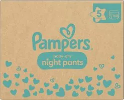 Pampers® Pampers Baby-Dry Night Pants - Maat 5 (12kg - 17kg) - 160 Luierbroekjes Maandbox -Pampers Katoenen luiers Verkoopwinkel 1200x972