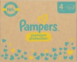 Pampers® Pampers Premium Protection - Maat 4 (9kg - 14kg) - 174 Luiers - Maandbox -Pampers Katoenen luiers Verkoopwinkel 1200x974 1