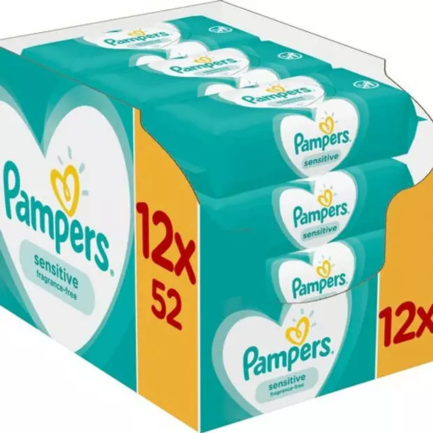 Pampers® Pampers Sensitive Babydoekjes - 12x52 Doekjes 3 Pampers® Pampers Sensitive Babydoekjes - 12x52 Doekjes