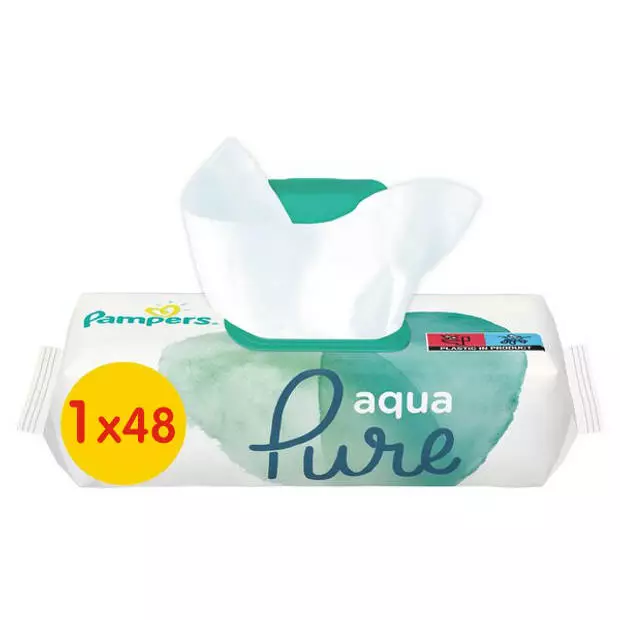 Pampers® Pampers - Aqua Pure - Billendoekjes - 48 Doekjes - 1 X 48 3 Pampers® Pampers - Aqua Pure - Billendoekjes - 48 Doekjes - 1 X 48