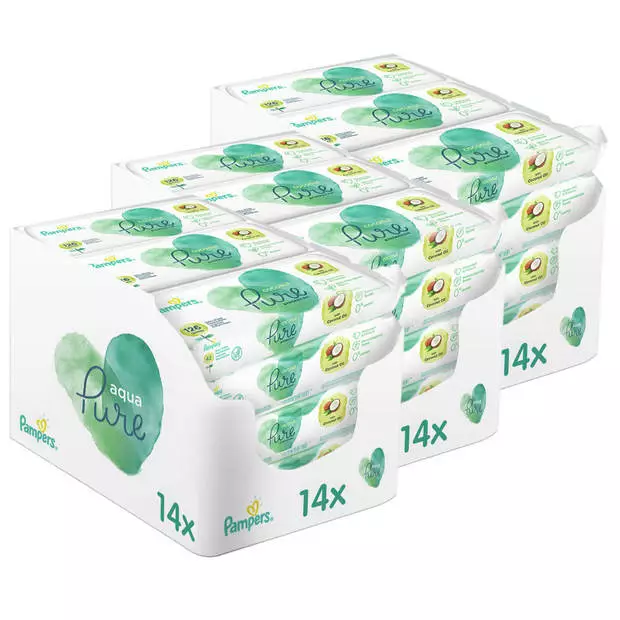 Pampers® Pampers - Pure Coconut - Billendoekjes - 1764 Doekjes - 42 X 42 4 Pampers® Pampers - Pure Coconut - Billendoekjes - 1764 Doekjes - 42 X 42 - Afbeelding 2