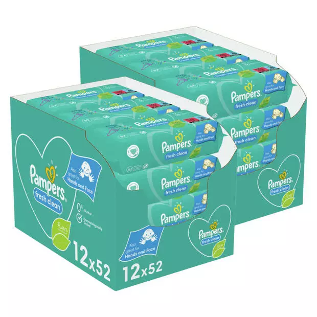 Pampers® Pampers - Fresh Clean - Billendoekjes - 1248 Doekjes - 24 X 52 3 Pampers® Pampers - Fresh Clean - Billendoekjes - 1248 Doekjes - 24 X 52