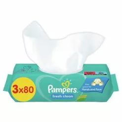 Pampers® Pampers - Fresh Clean - Billendoekjes - 240 Doekjes - 3 X 80