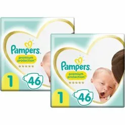 Pampers® Pampers - Premium Protection - Maat 1 - Mega Pack - 92 Luiers -Pampers Katoenen luiers Verkoopwinkel 3887883 7299a5ce