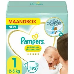 Pampers® Pampers - Premium Protection - Maat 1 - Maandbox - 192 Luiers -Pampers Katoenen luiers Verkoopwinkel 3899678 6255fc67