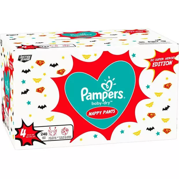 Pampers® Pampers Baby-Dry Pants Maat 4 - 240 Luierbroekjes - Super Heroes 3 Pampers® Pampers Baby-Dry Pants Maat 4 - 240 Luierbroekjes - Super Heroes