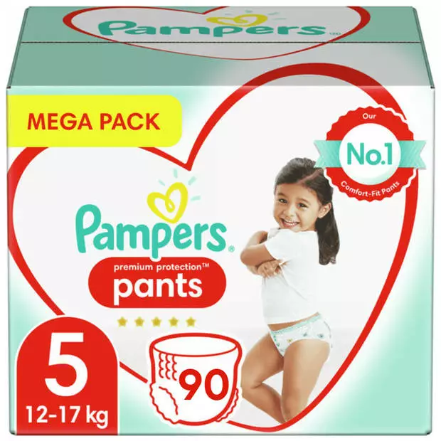 Pampers® Pampers - Premium Protection Pants - Maat 5 - Mega Pack - 90 Luierbroekjes 3 Pampers® Pampers - Premium Protection Pants - Maat 5 - Mega Pack - 90 Luierbroekjes