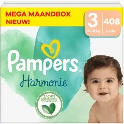 Pampers® Pampers - Harmonie - Maat 3 - Mega Maandbox - 408 Stuks - 6/10 KG