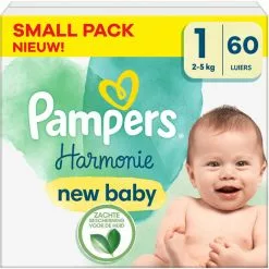 Pampers® Pampers - Harmonie - Maat 1 - Small Pack - 60 Stuks - 2/5 KG -Pampers Katoenen luiers Verkoopwinkel 3941130 efb77652