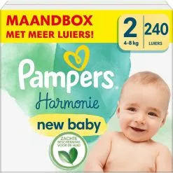Pampers® Pampers - Harmonie - Maat 2 - Maandbox - 240 Stuks - 4/8 KG -Pampers Katoenen luiers Verkoopwinkel 3941141 cc9f3008