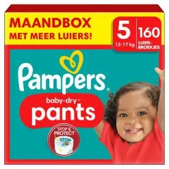 Pampers® Pampers - Baby Dry Pants - Maat 5 - Maandbox - 160 Stuks - 12/17 KG -Pampers Katoenen luiers Verkoopwinkel 3942402 fff0581e