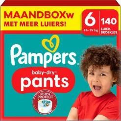 Pampers® Pampers - Baby Dry Pants - Maat 6 - Maandbox - 140 Stuks - 15+ KG