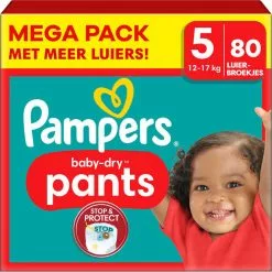 Pampers® Pampers - Baby Dry Pants - Maat 5 - Mega Pack - 80 Stuks - 12/17 KG -Pampers Katoenen luiers Verkoopwinkel 3945583 37e836e7