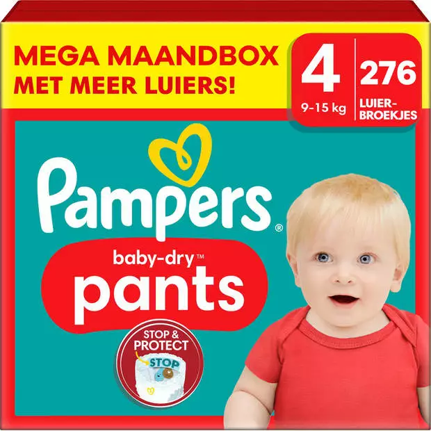 Pampers® Pampers - Baby Dry Pants - Maat 4 - Mega Maandbox - 276 Stuks - 9/15 KG 3 Pampers® Pampers - Baby Dry Pants - Maat 4 - Mega Maandbox - 276 Stuks - 9/15 KG