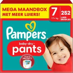 Pampers® Pampers - Baby Dry Pants - Maat 7 - Mega Maandbox - 252 Stuks - 17+ KG