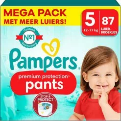 Pampers® Pampers - Premium Protection Pants - Maat 5 - Mega Pack - 87 Stuks - 12/17 KG