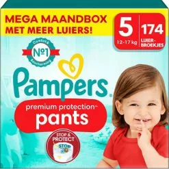Pampers® Pampers - Premium Protection Pants - Maat 5 - Mega Maandbox - 174 Stuks - 12/17 KG -Pampers Katoenen luiers Verkoopwinkel 3961624 5c8dc155