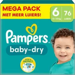 Pampers® Pampers - Baby Dry - Maat 6 - Mega Pack - 76 Luiers