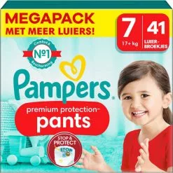 Pampers® Pampers - Premium Protection Pants - Maat 7 - Mega Pack - 41 Stuks - 17+ KG