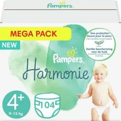 Pampers® Pampers - Harmonie - Maat 4+ - Mega Pack - 104 Luiers - 10/15 KG -Pampers Katoenen luiers Verkoopwinkel 3975326 49cd8e9e