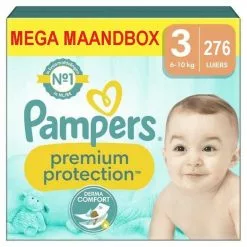 Pampers® Pampers - Premium Protection - Maat 3 - Mega Maandbox - 276 Luiers - 6/10 KG