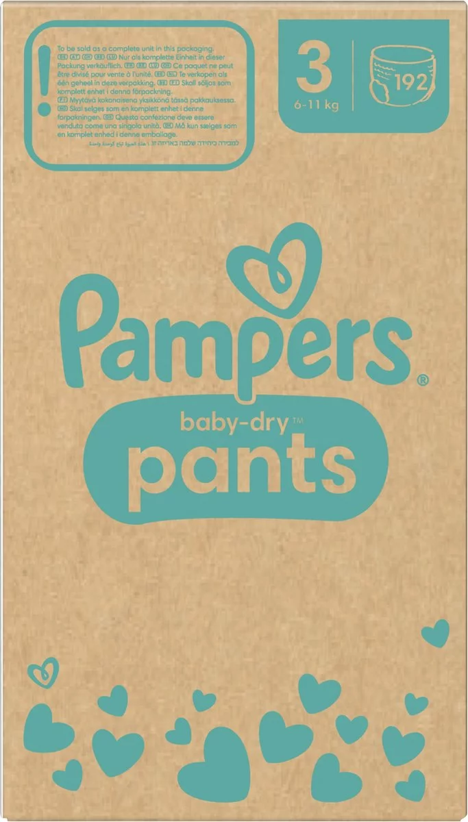 Pampers® Pampers Baby-Dry Pants - Maat 3 (6-11kg) - 192 Luierbroekjes - Maandbox 11 Pampers® Pampers Baby-Dry Pants - Maat 3 (6-11kg) - 192 Luierbroekjes - Maandbox - Afbeelding 9