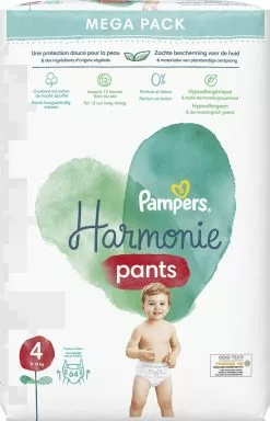Pampers® Pampers Harmonie Pants Maat 4 (9kg-15kg) - Mega Pack 2 X 64 Luierbroekjes -Pampers Katoenen luiers Verkoopwinkel 771x1200