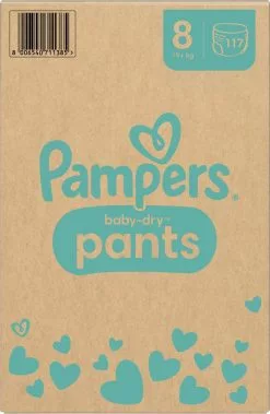 Pampers® Pampers Baby-Dry Pants - Maat 8 (19kg+) - 117 Luierbroekjes - Maandbox -Pampers Katoenen luiers Verkoopwinkel 783x1200 1