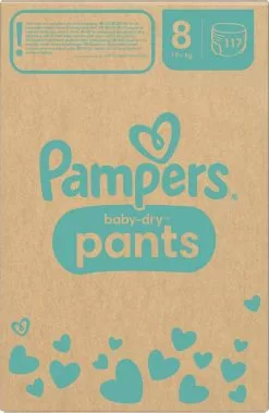 Pampers® Pampers Baby-Dry Pants - Maat 8 (19kg+) - 117 Luierbroekjes - Maandbox -Pampers Katoenen luiers Verkoopwinkel 783x1200