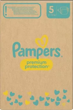 Pampers® Pampers Premium Protection - Maat 5 (11kg - 16kg) - 152 Luiers - Maandbox -Pampers Katoenen luiers Verkoopwinkel 803x1200
