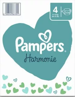 Pampers® Pampers Harmonie Luiers - Maat 4 (9-14kg) - 174 Luiers - Maandbox -Pampers Katoenen luiers Verkoopwinkel 926x1200