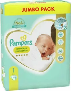 Pampers® Pampers Premium Protection Maat 1 (2-5kg) - 216 Luiers 20 Pampers® Pampers Premium Protection Maat 1 (2-5kg) - 216 Luiers -Pampers Katoenen luiers Verkoopwinkel 940x1200