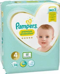 Pampers® Pampers Premium Protection - Maat 4 (Maxi) 9-14 Kg - 24 Stuks - Luiers -Pampers Katoenen luiers Verkoopwinkel 977x1200