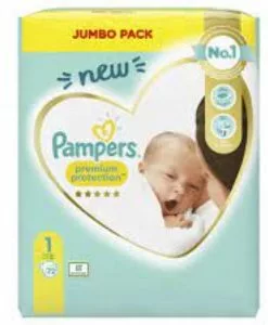 Pampers® Pampers Premium Protection - Maat 1 (New Born) 2-5 Kg - 72 Stuks - Luiers -Pampers Katoenen luiers Verkoopwinkel 988x1200