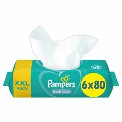 Pampers® 2x Pampers Billendoekjes Fresh Clean Navulpak 6x80 = 480 Doekjes