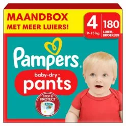 Pampers® Pampers Baby Dry Luierbroekjes Maat 4 (9 15 Kg) 180 Stuks