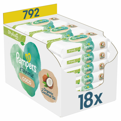Pampers® Pampers Billendoekjes Pure Coconut Navulpak 18x44 = 792 Doekjes 3 Pampers® Pampers Billendoekjes Pure Coconut Navulpak 18x44 = 792 Doekjes