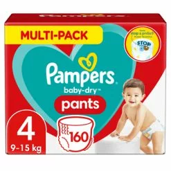 Pampers® Pampers Baby Dry Pants Maandbox Maat 4 (9 15 Kg) 160 Luierbroekjes