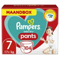 Pampers® Pampers Baby Dry Pants Maandbox Maat 7 (17+ Kg) 104 Luierbroekjes