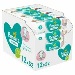 Pampers® 2x Pampers Billendoekjes Sensitive Navulpak 12x52=624 Doekjes