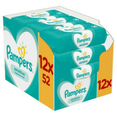 Pampers® 12x Pampers Billendoekjes Sensitive Navulpak 52 Doekjes 3 Pampers® 12x Pampers Billendoekjes Sensitive Navulpak 52 Doekjes